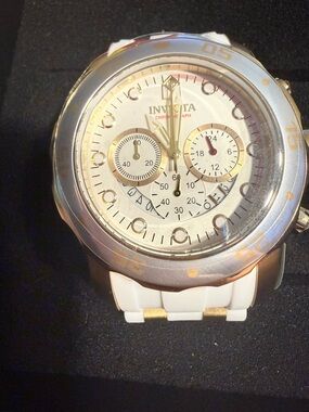 Invicta Pro Diver SCUBA Men's Watch - 48mm, Gold, White-Professional Chronograph